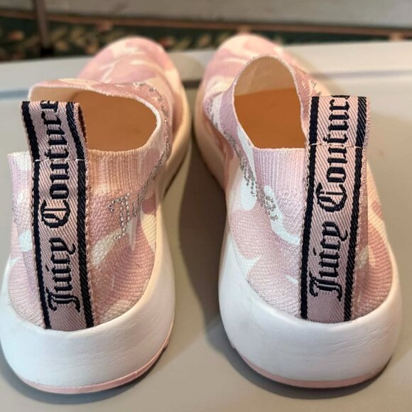 SIZE 9 Juicy Couture Avarie Knit Slip-on Joggers Sneakers - Pink Camo Studded - Picture 12 of 16